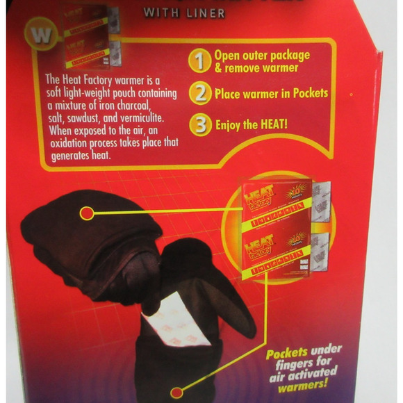 Heated Fold Back Mittens with Pocket for Hand Warmer and Liner Woman's New Gift - Picture 7 of 8